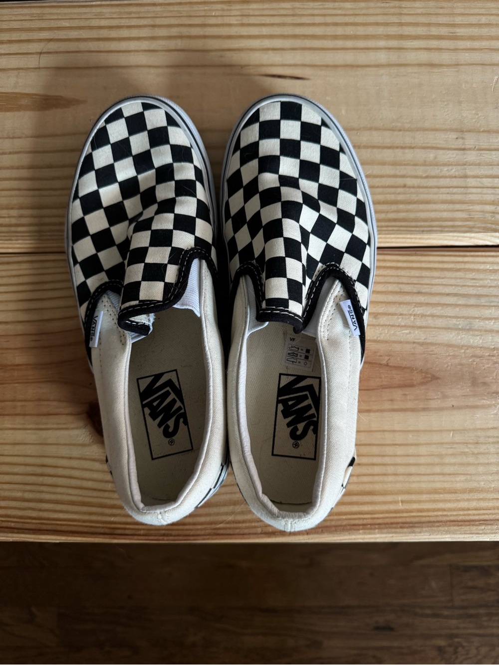 Vans Checkerboard Slip-On Sneakers - Black & White